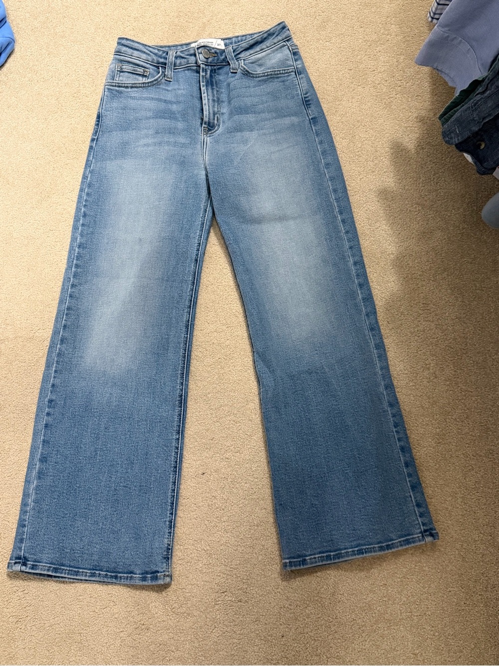Just Black Light Blue Wide-Leg Jeans
